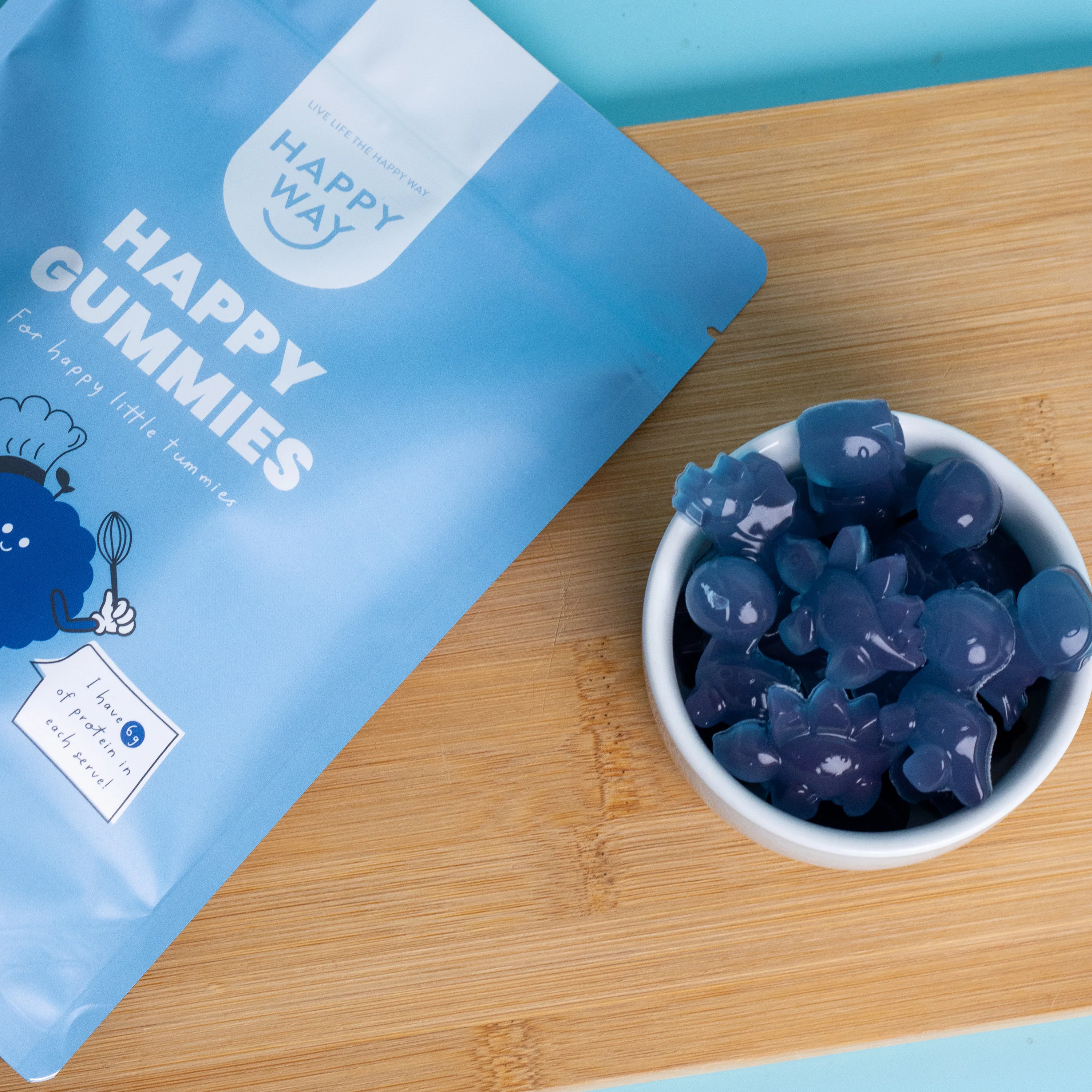 Blue Raspberry Flavour Happy Gummies Mix 210g - Image 6