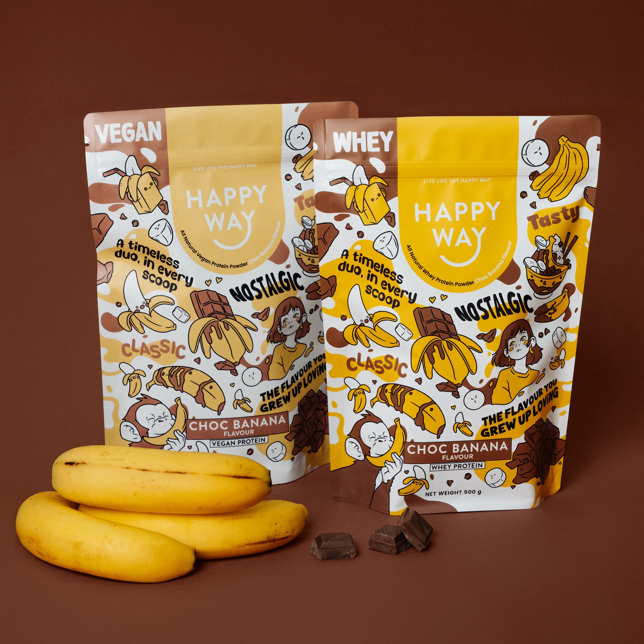 Choc Banana Vegan Protein Powder 500g - Image 6