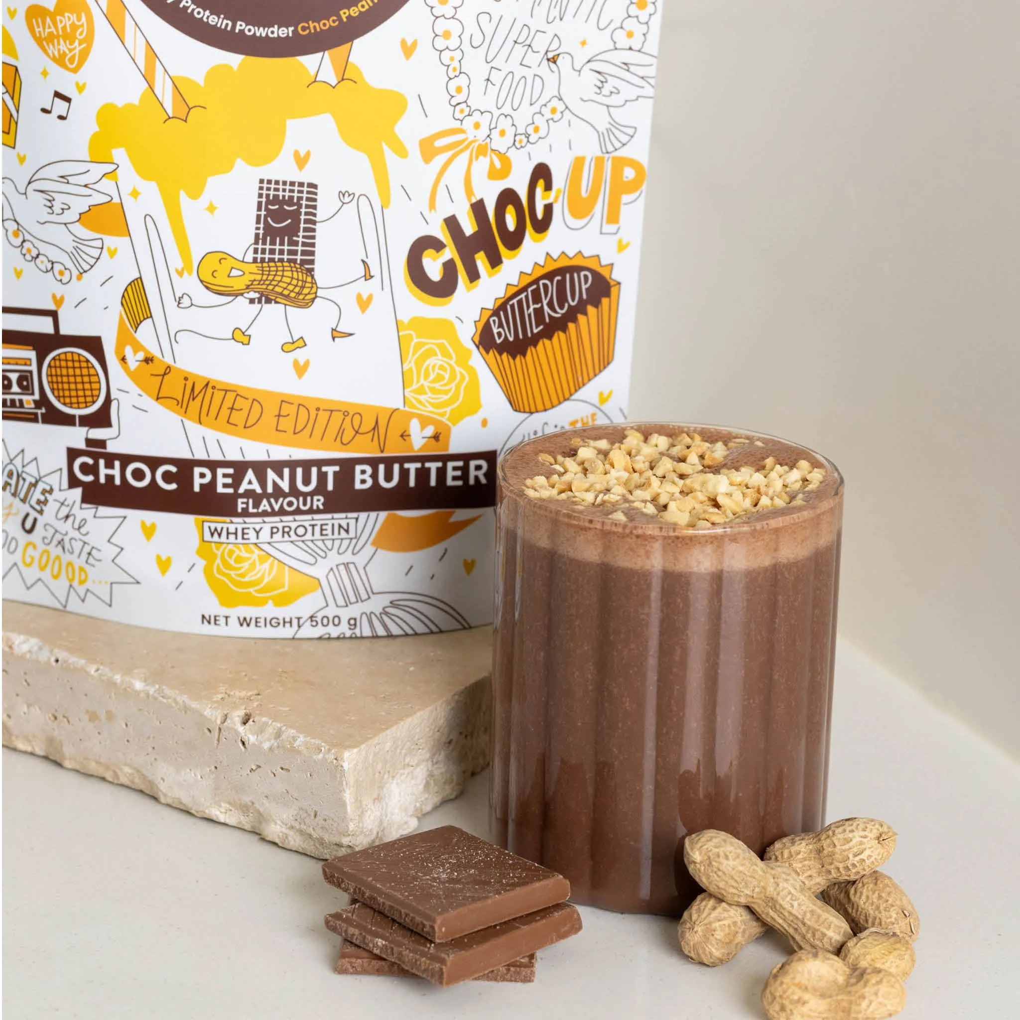 Choc Peanut Butter Whey Protein Powder 500g - Image 3