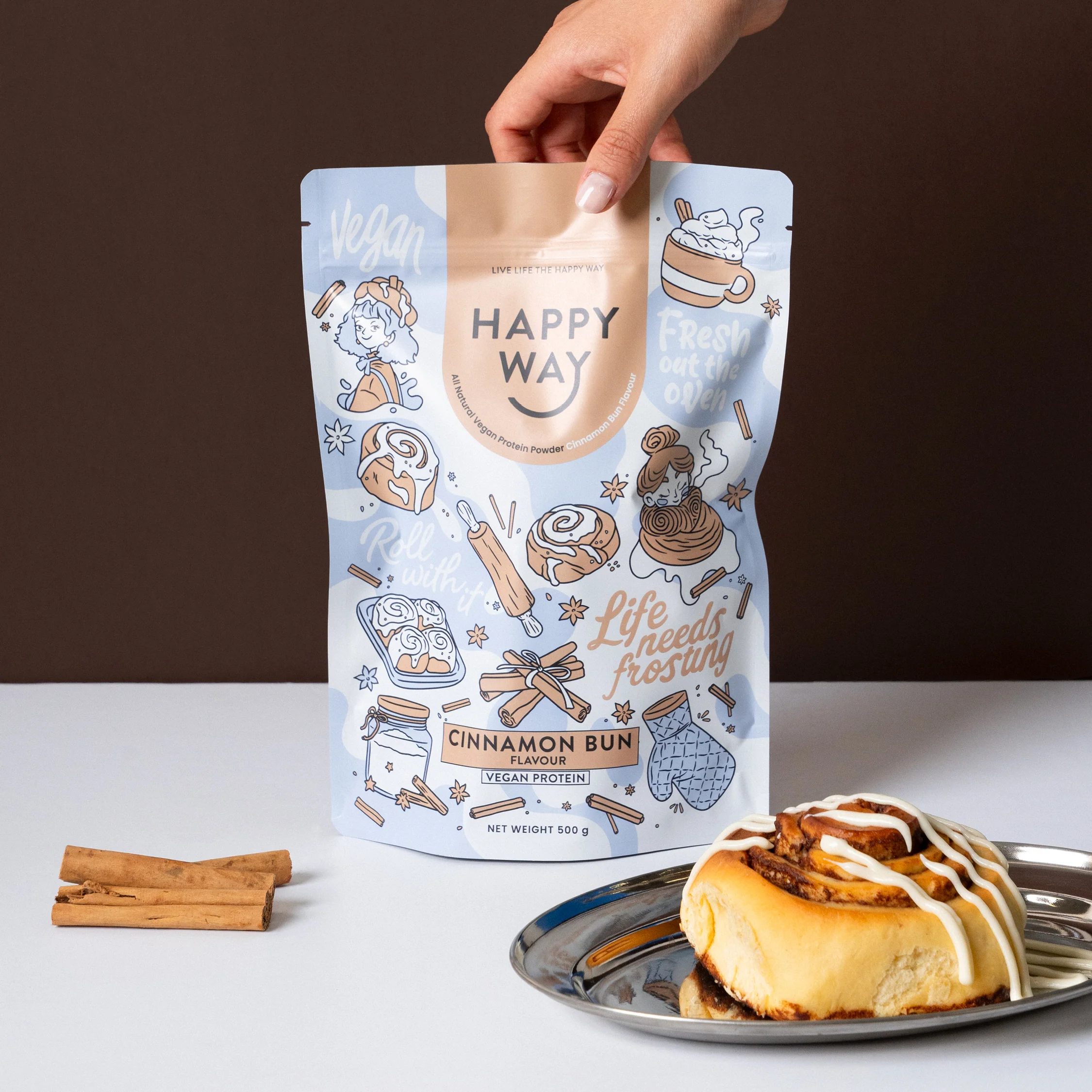 Cinnamon Bun Vegan Protein Powder 500g - Image 3