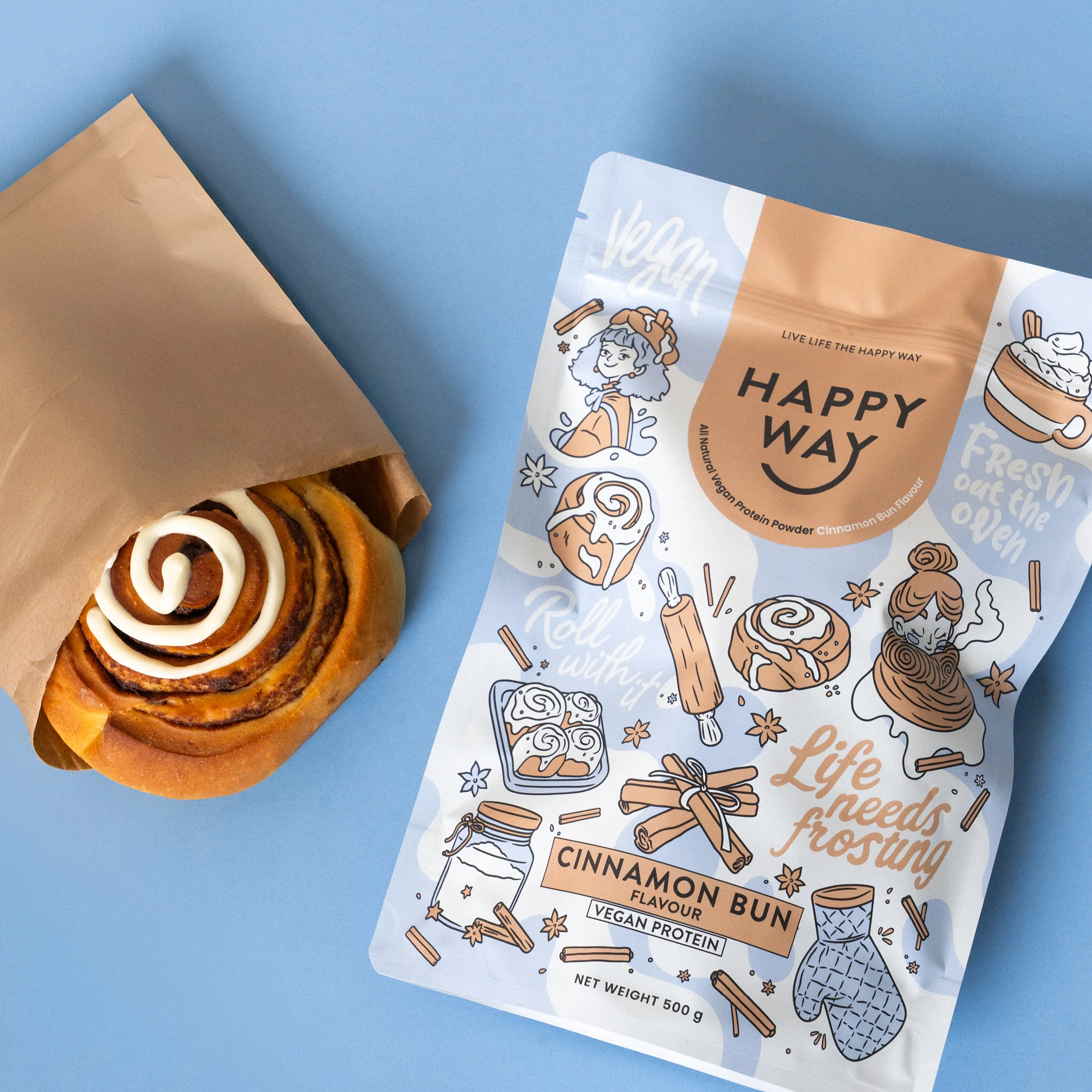 Cinnamon Bun Vegan Protein Powder 500g - Image 4