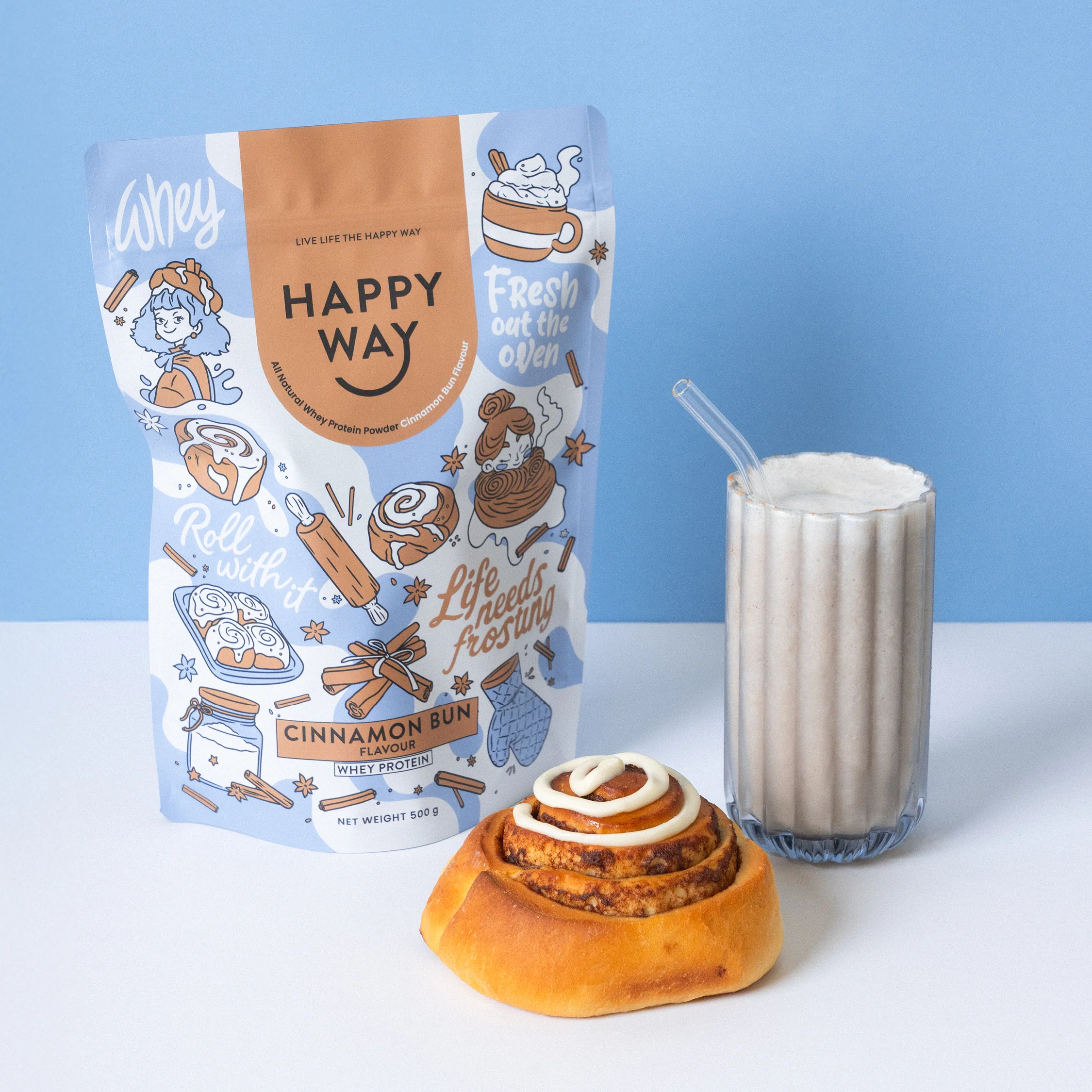 Cinnamon Bun Whey Protein Powder 500g - Image 3