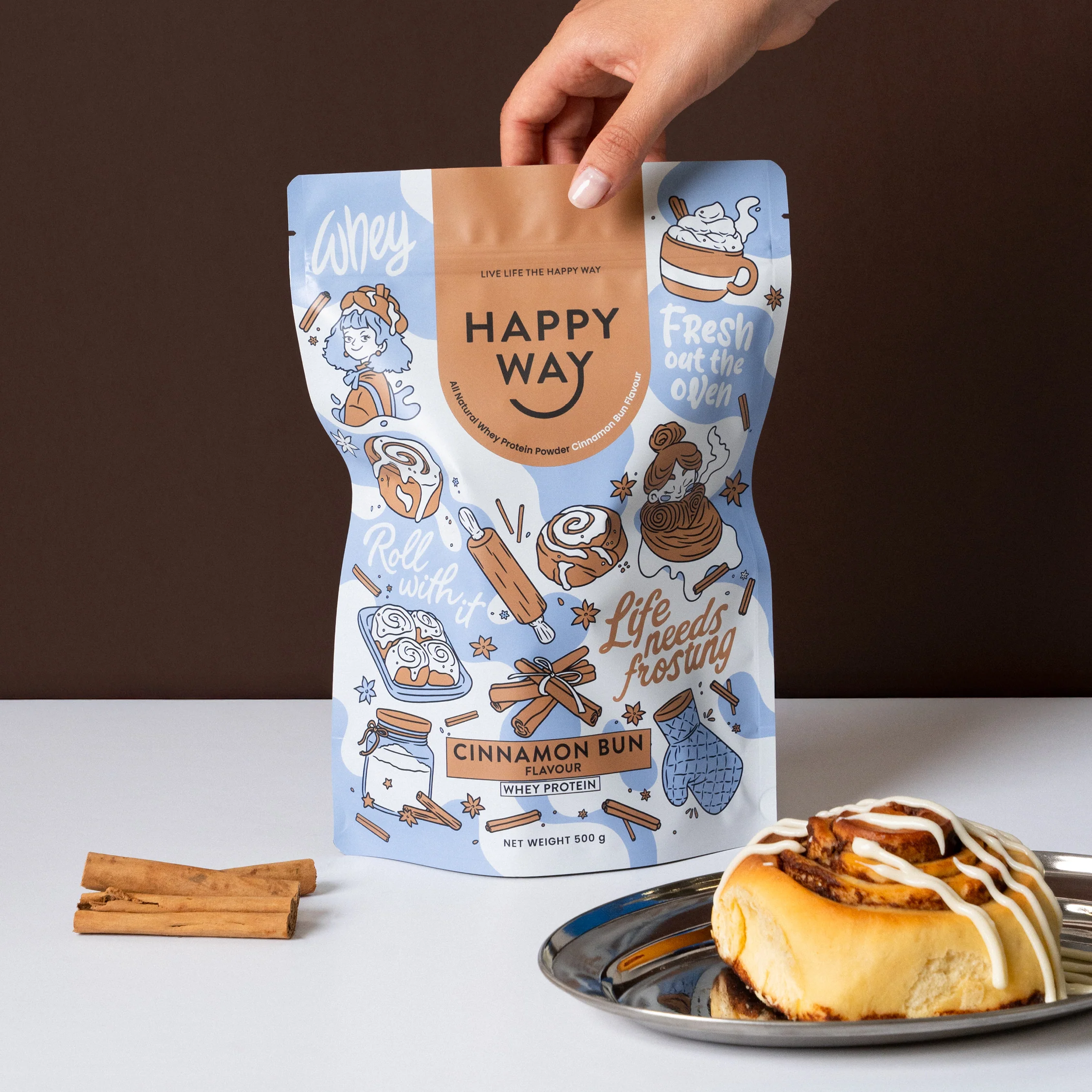 Cinnamon Bun Whey Protein Powder 500g - Image 4
