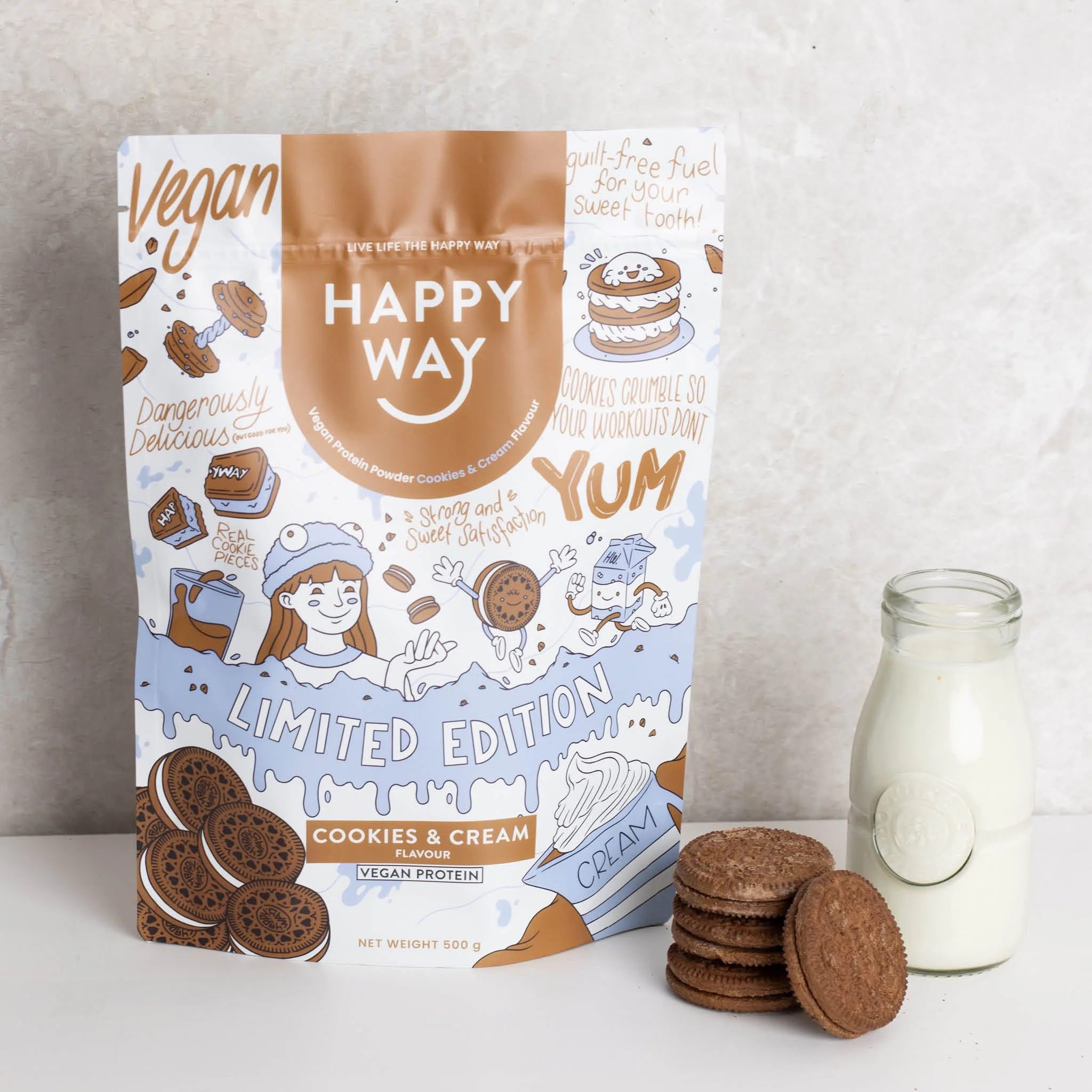 Cookies & Cream Vegan Protein Powder 500g - Image 6