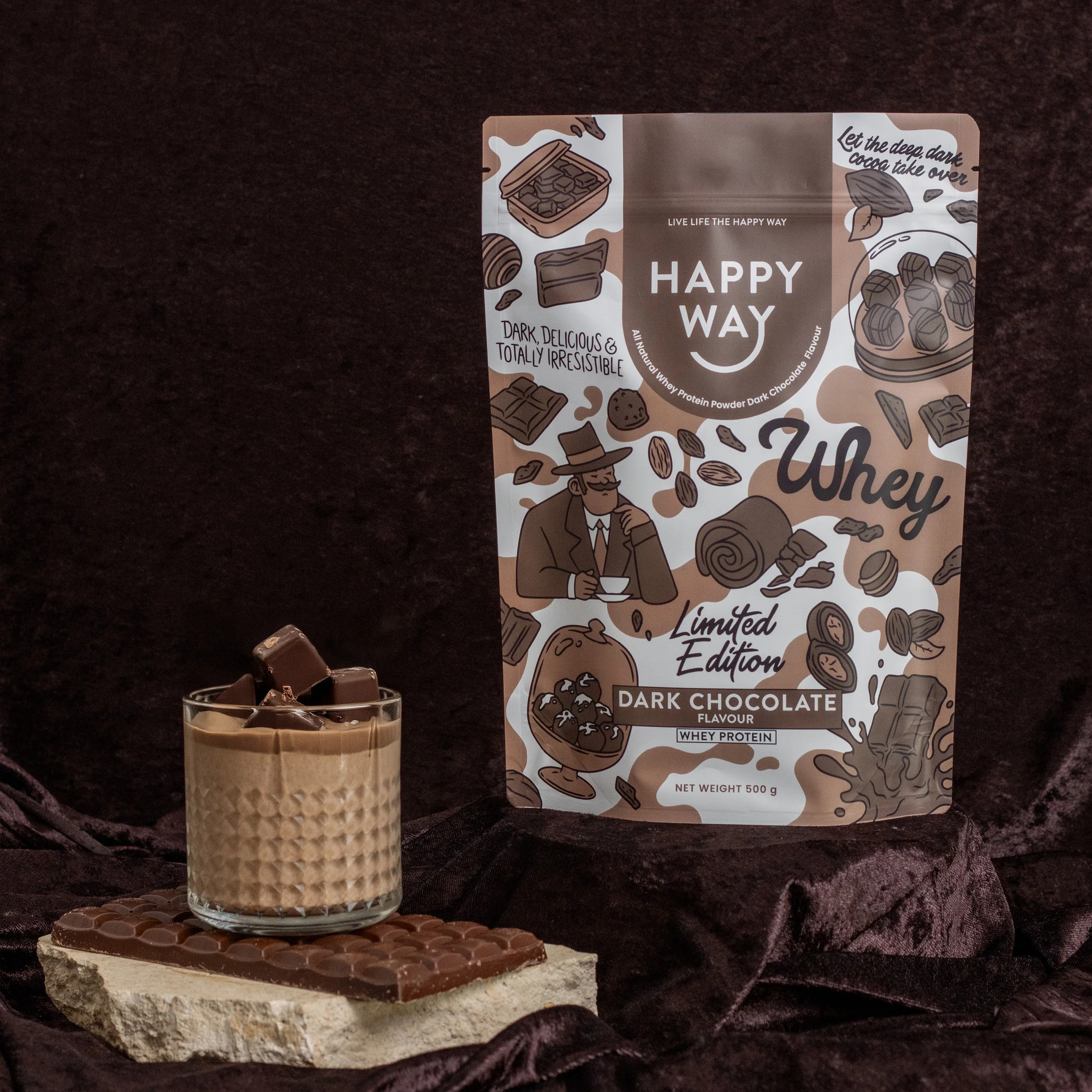 Dark Chocolate Whey Protein Powder 500g - Image 3