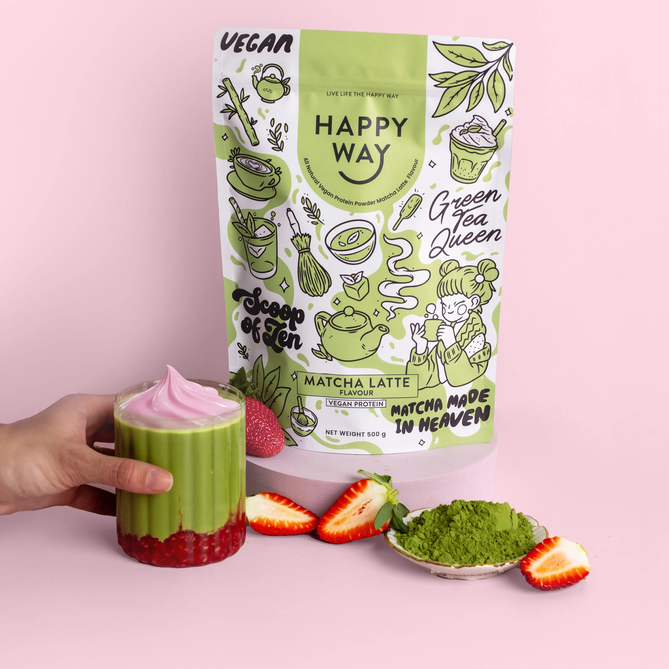 Matcha Latte Vegan Protein Powder 500g - Image 5