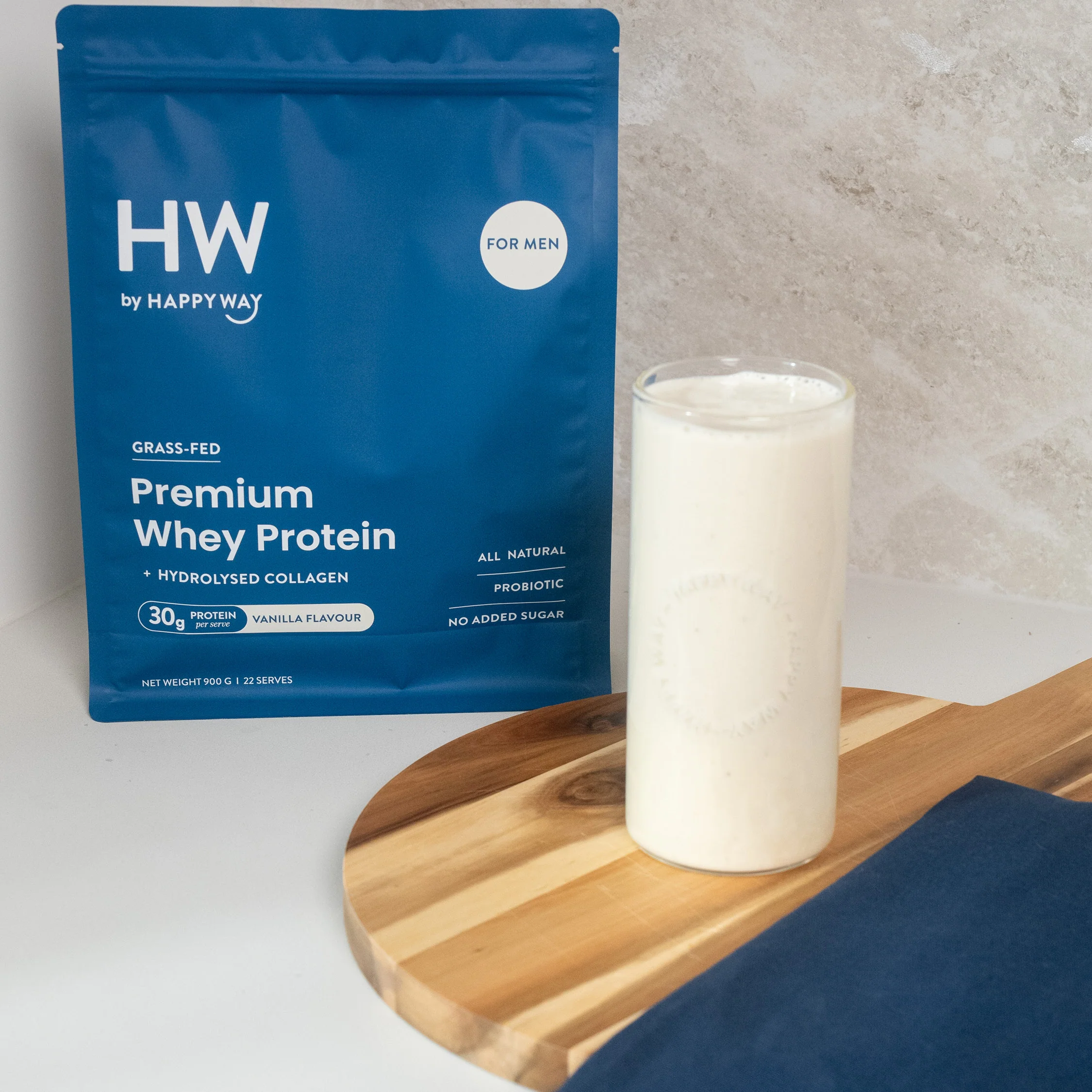 Men's Vanilla Whey Protein Powder 900g - Image 3