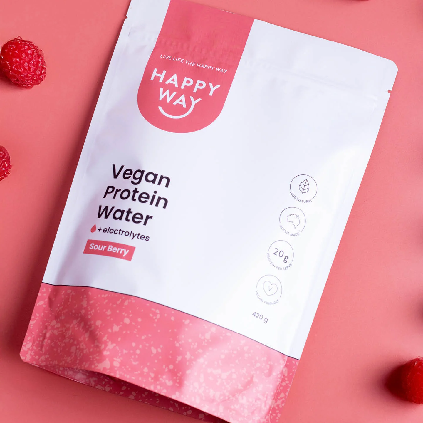 Sour Berry Vegan Protein Water Powder 420g - Image 6
