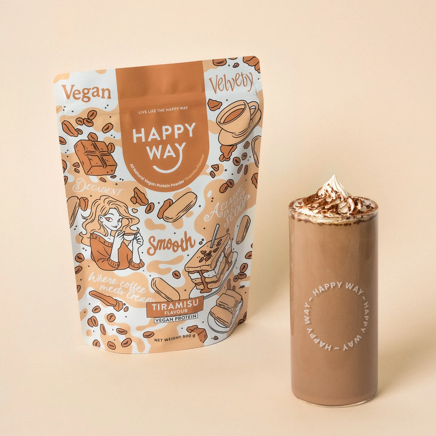 Tiramisu Vegan Protein Powder 500g - Image 3