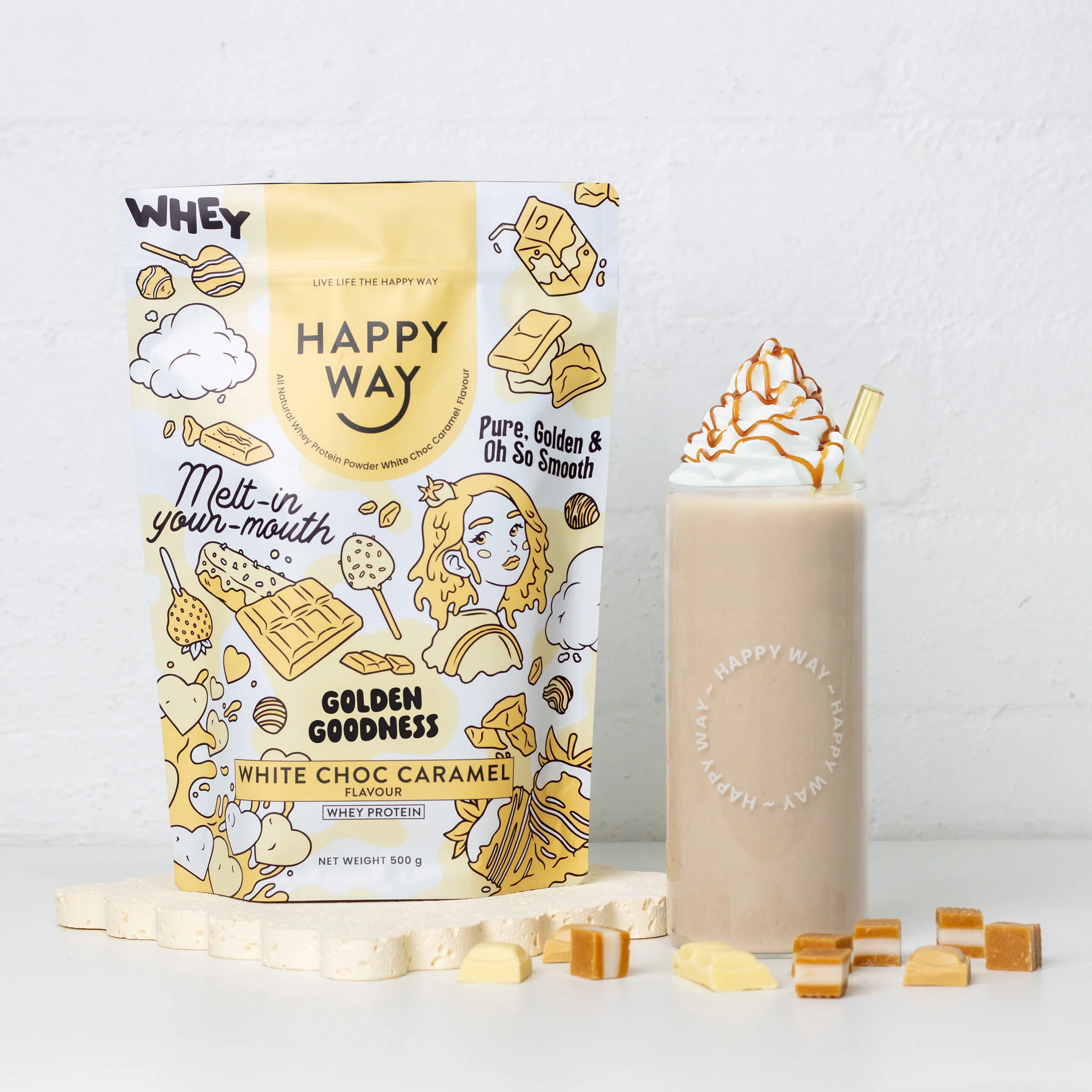 White Chocolate Caramel Whey Protein Powder 500g - Image 4
